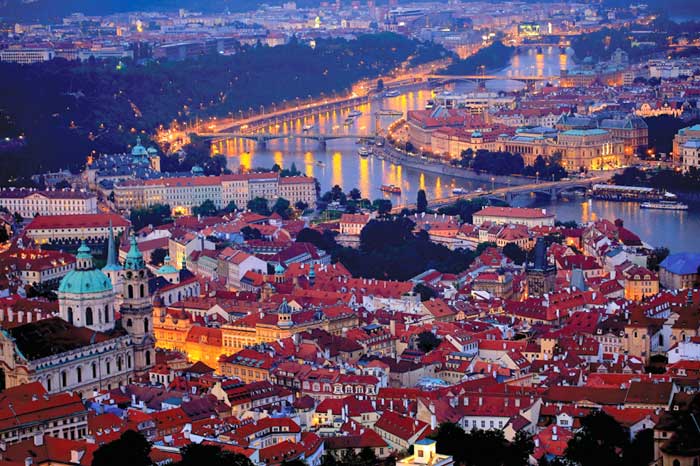 A bird's eye view of Prague