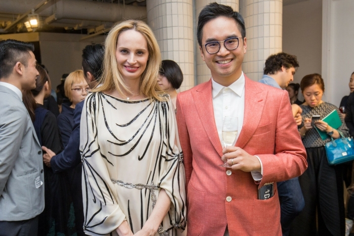 Lauren Santo Domingo and Adrian Cheng at Emerald City exhibition opening Image