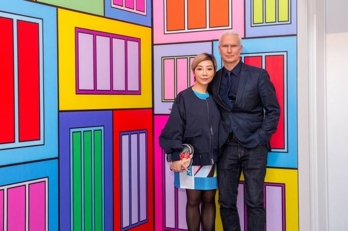 Venus Lau and Klaus Biesenbach at Emerald City exhibition opening Image