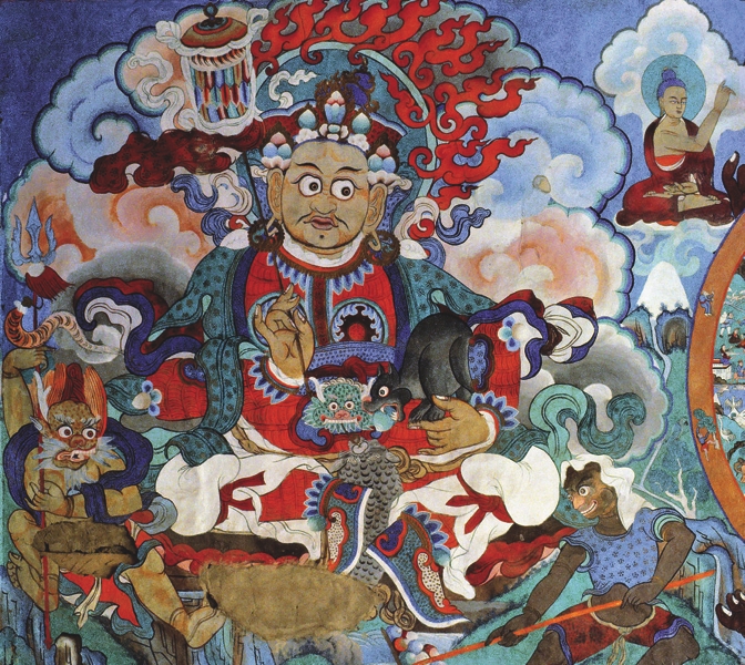 1147px-Mural_painting,_monastery_Hemis,_Ladakh,_India Image