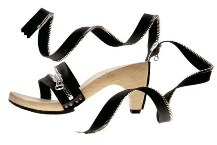 Shoes with weird zippers Image