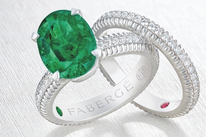 Faberge Three Colours of Love stacked rings Image