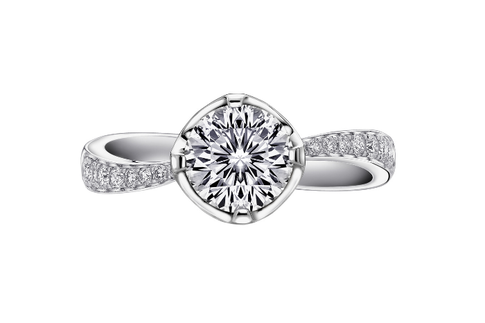 gafencu jewellery Choose the perfect engagement ring for your bride-to-be modern peonia bridal cluster Image
