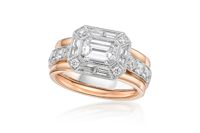 gafencu jewellery Choose the perfect engagement ring for your bride-to-be ryder sharon ring modern pave rose gold Image
