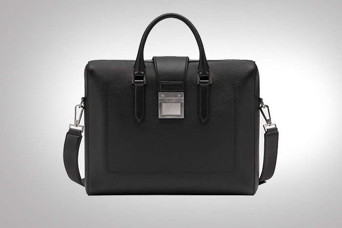Versace Micro-Paglia leather briefcase Image