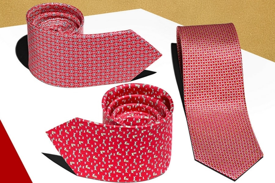 These red ties from Salvatore Ferragamo could be the perfect accessory for Christmas Image