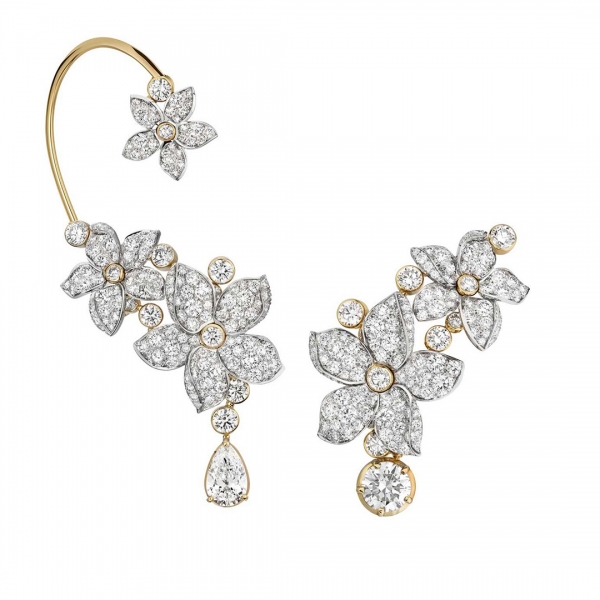 Chanel Collection No.5 Grasse Jasmine asymmetrical earrings Image