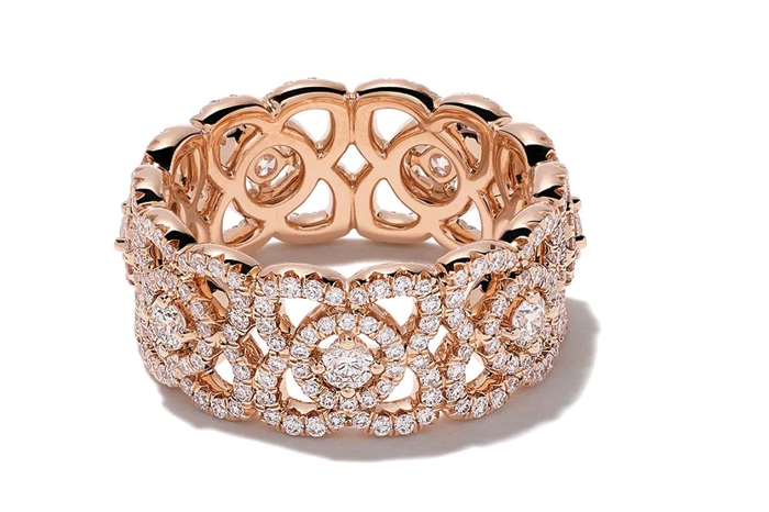 7 gafencu rose gold jewellery De Beers Enchanted Lotus ring Image