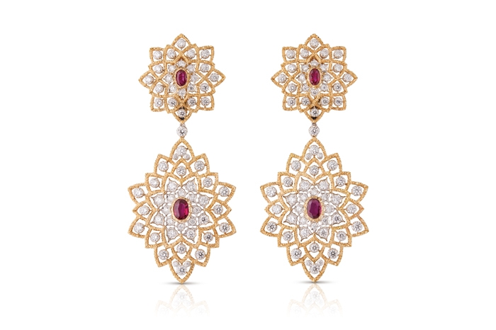 9 gafencu rose gold jewellery Buccellati Aubade cocktail earrings Image