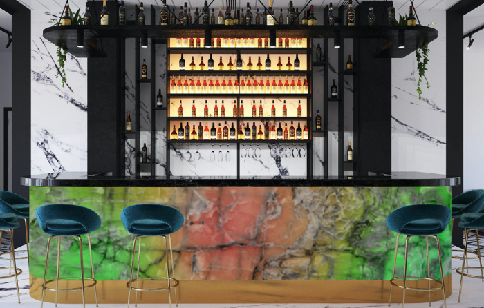 gafencu living Beautiful alternatives to marble countertops sintered stones quartzite quartz granite bar top Image