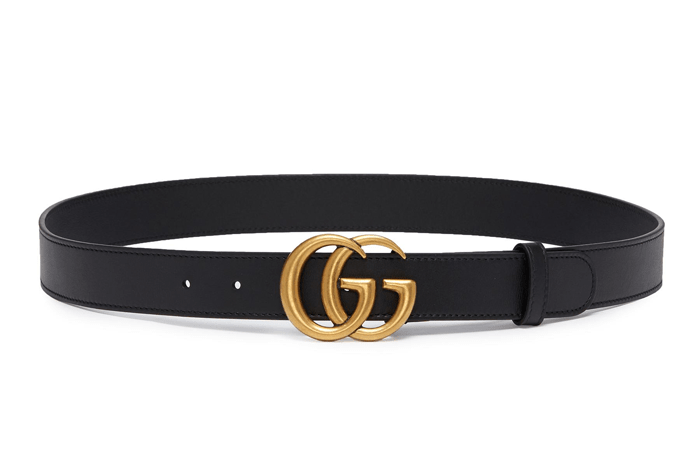 GUCCI - GG Logo Buckled Leather Belt Image