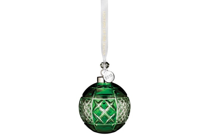 Waterford Crystal 2018 Ball Christmas Ornament, Emerald Image