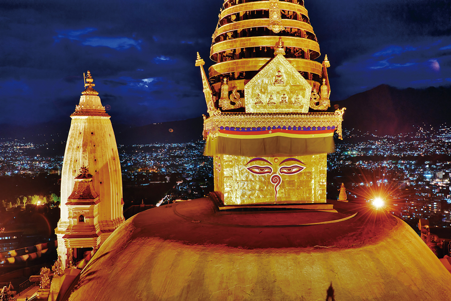 Passport to 50 Nepal_Kathmandu_Night_Swayambhunath_4