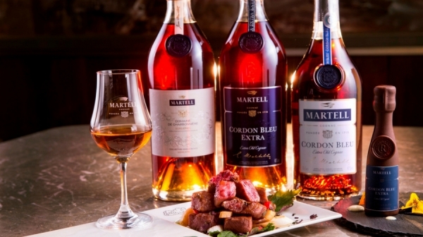 Martell’s special luncheon combines Chinese cuisine with the new Cordon Bleu Extra cognac