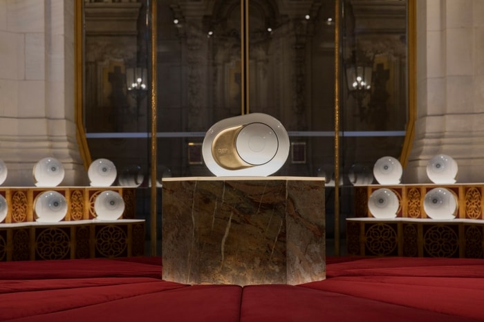 Devialet Gold Phantom speakers showing at the Palais Garnier