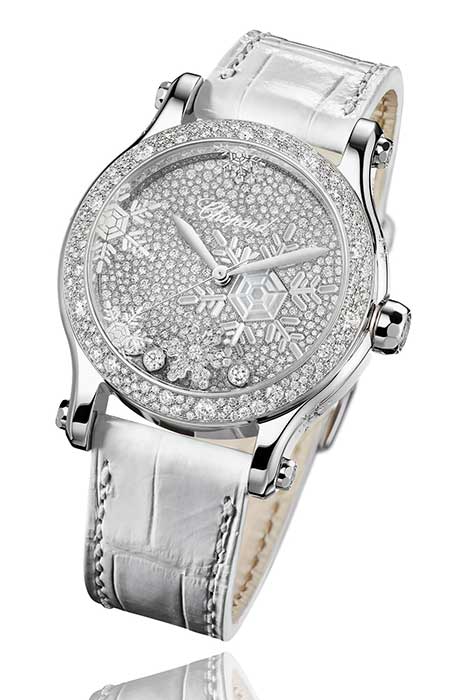 Limited-edition Happy Snowflakes watch one of the festive accessories from Chopard
