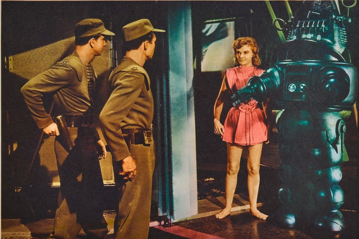 The original poster of Forbidden Planet starring Robby the Robot