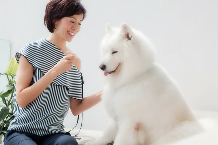 Patty Tung and her beloved pooch Blanc
