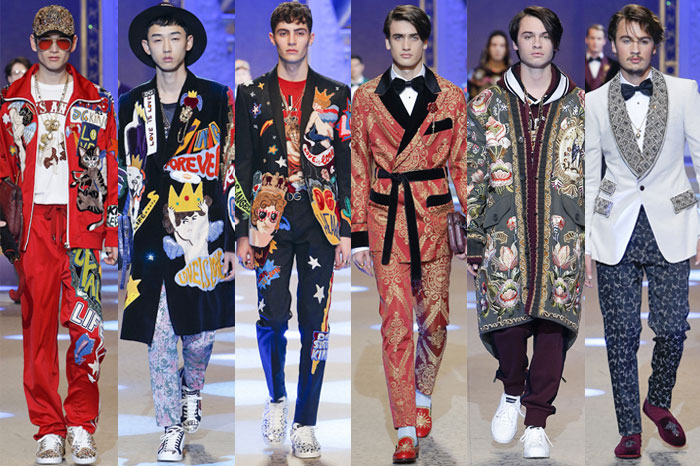 Eye-catching men's fashion looks from Dolce & Gabbana