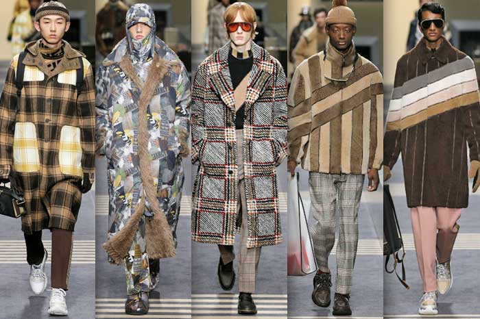 Fendi's latest men's fashion looks boast a kaleidoscope of geometric designs