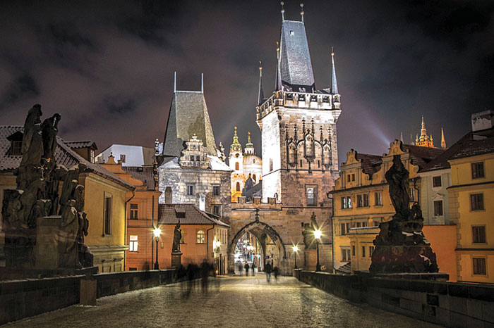 Nighttime views of Prague