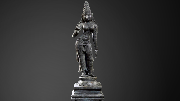 Lots of love: Bronzed statue of Indian goddess Parvati for sale