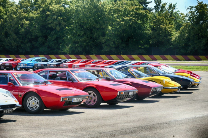 The 50th anniversary celebrations of the Ferrari Dino drew many fans