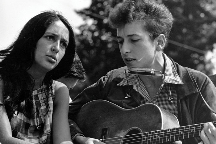 Bob Dylan first started as a folk singer before going electric in 1966