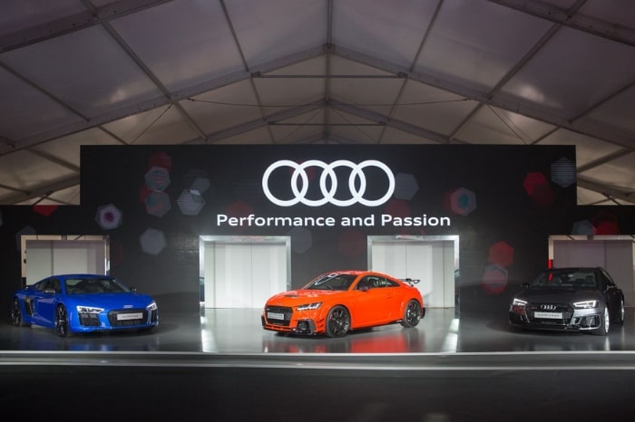 Six of the latest Audi cars were displayed at Central Harbourfront last week