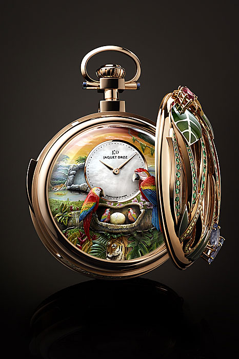 Parrot Minute Repeater pocket watch by Jaquet Droz