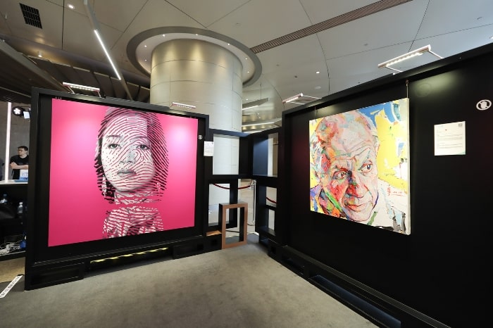 The UNICEF HK art exhibition paid tribute to notable philanthropists and celebrities