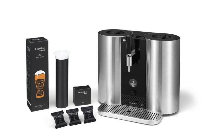 The LG HomeBrew allows you to brew your own beers at home