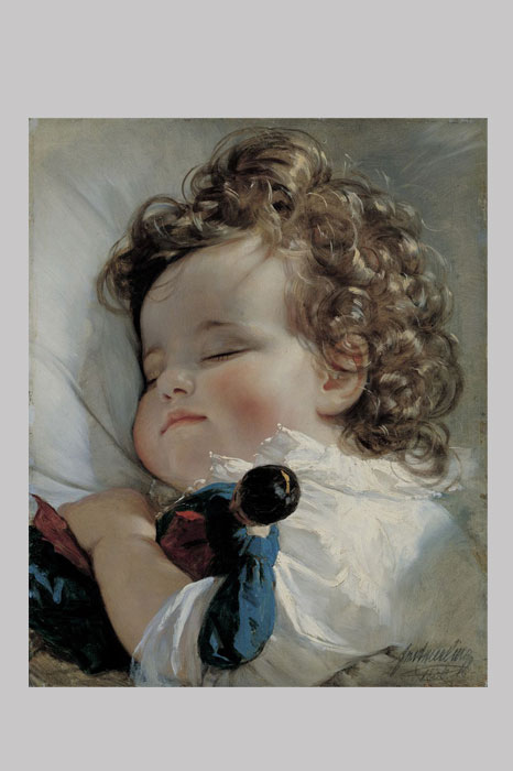 LGT Friedrich von Amerling, Portrait of Princess Marie Franziska von Liechtenstein (1834-1909) at the age of two (1836)