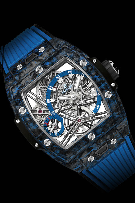 Skeleton dial watches - Hublot's Spirit of Big Bang Tourbillon Carbon Blue