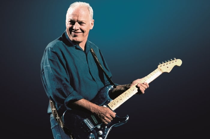 Pink Floyd guitarist David Gilmour with his 1969 Black Strat