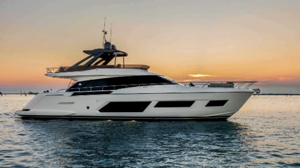 Sleek Ferretti Yachts 670 makes Asian debut in HK