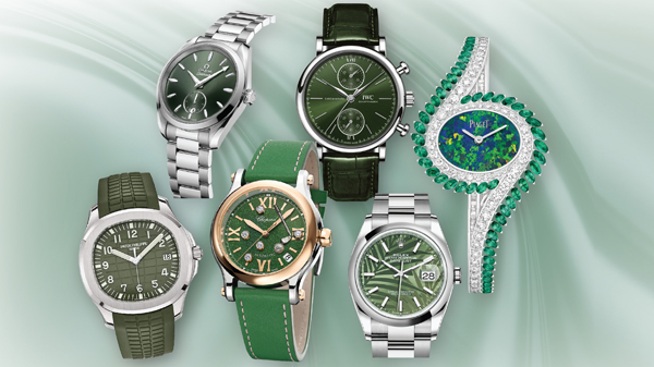 Time To Go Green: Luxury watches with colour