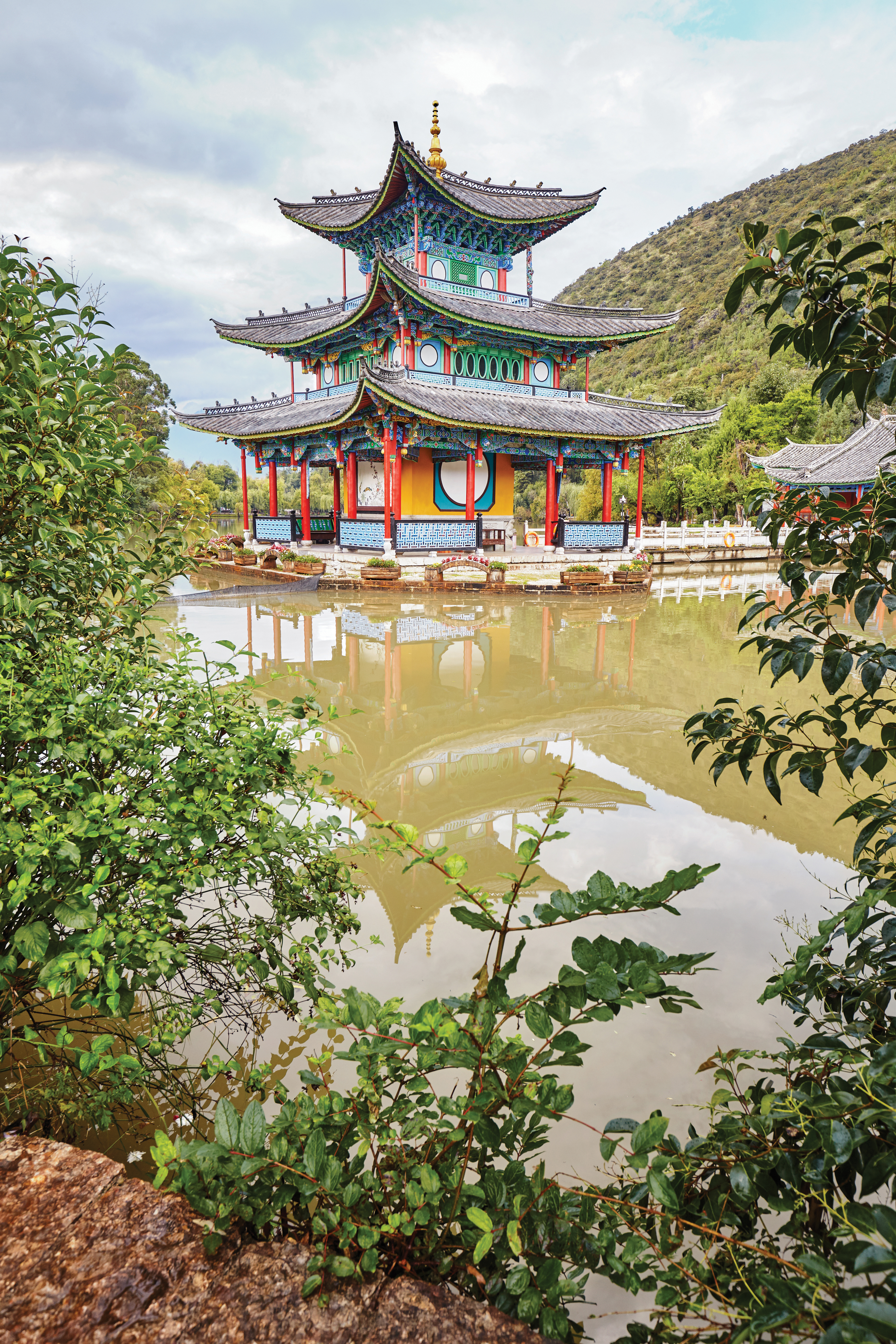 Temple in the Jade Spring Park in Lijiang, China