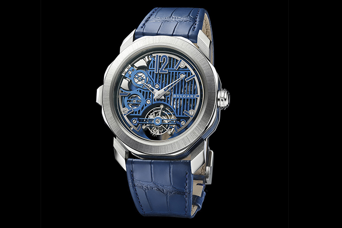 Hyper-accurate tourbillons gafencu watch luxury timepiece bvlgari octa roma blue carillon tourbillon
