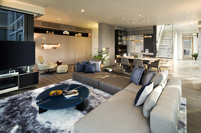 gafencu home double cove ma on shan adapa architect interior design - living room