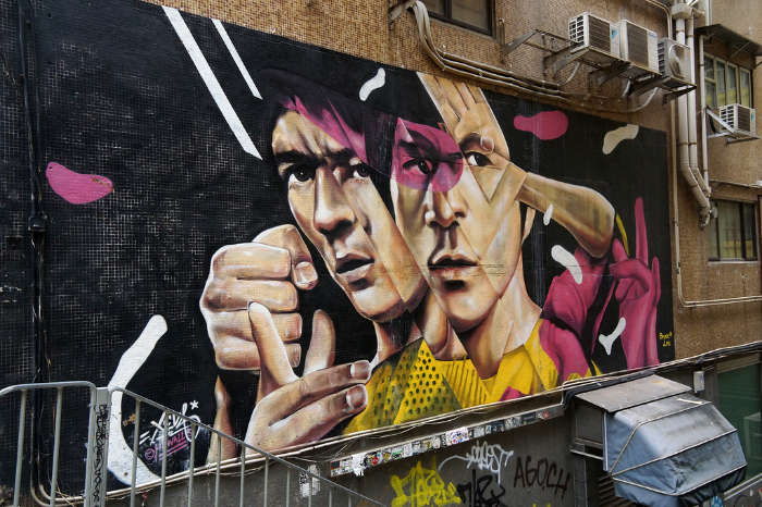 Explore Hong Kong's many street art sheung wan tank street gafencu