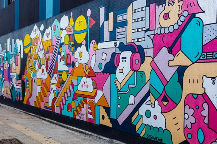 Explore Hong Kong's many street art wong chuk hang gafencu