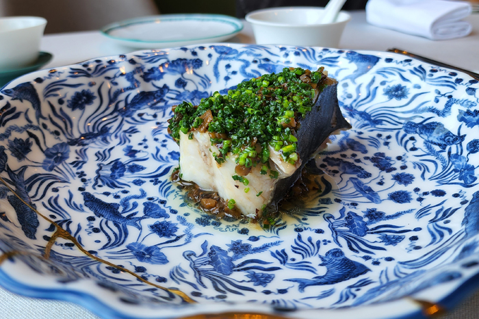 Wing restaurant spotlights Chinese cuisine with a creative modern flare_Steamed Japanese Pomfret